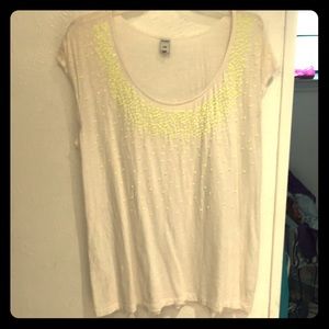 💛Fluorescent Yellow Sequin Tank Sz L💛